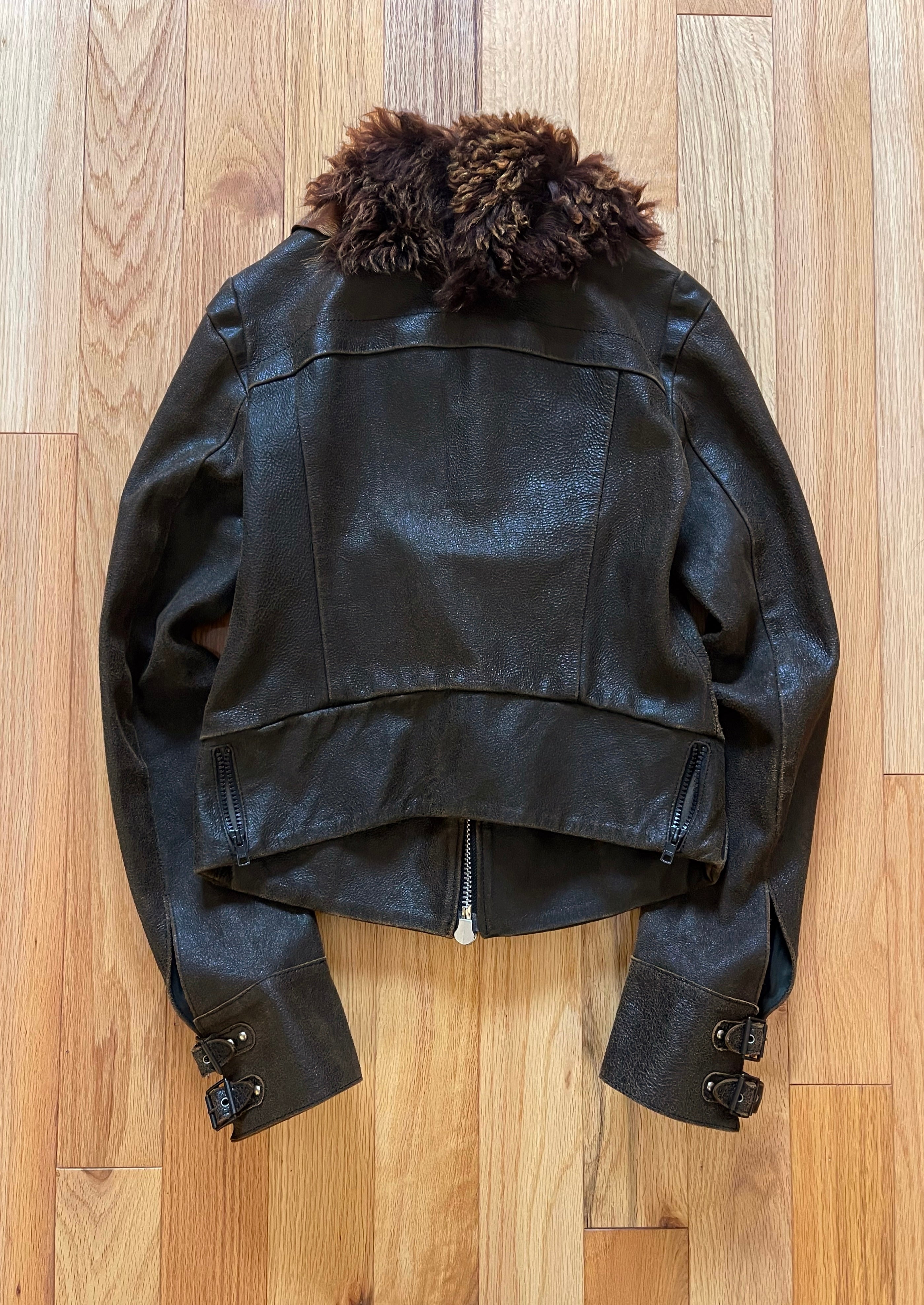 Rare Black Fur Jacket L.G.B風 archive 00s L.G.B black raccoon fur