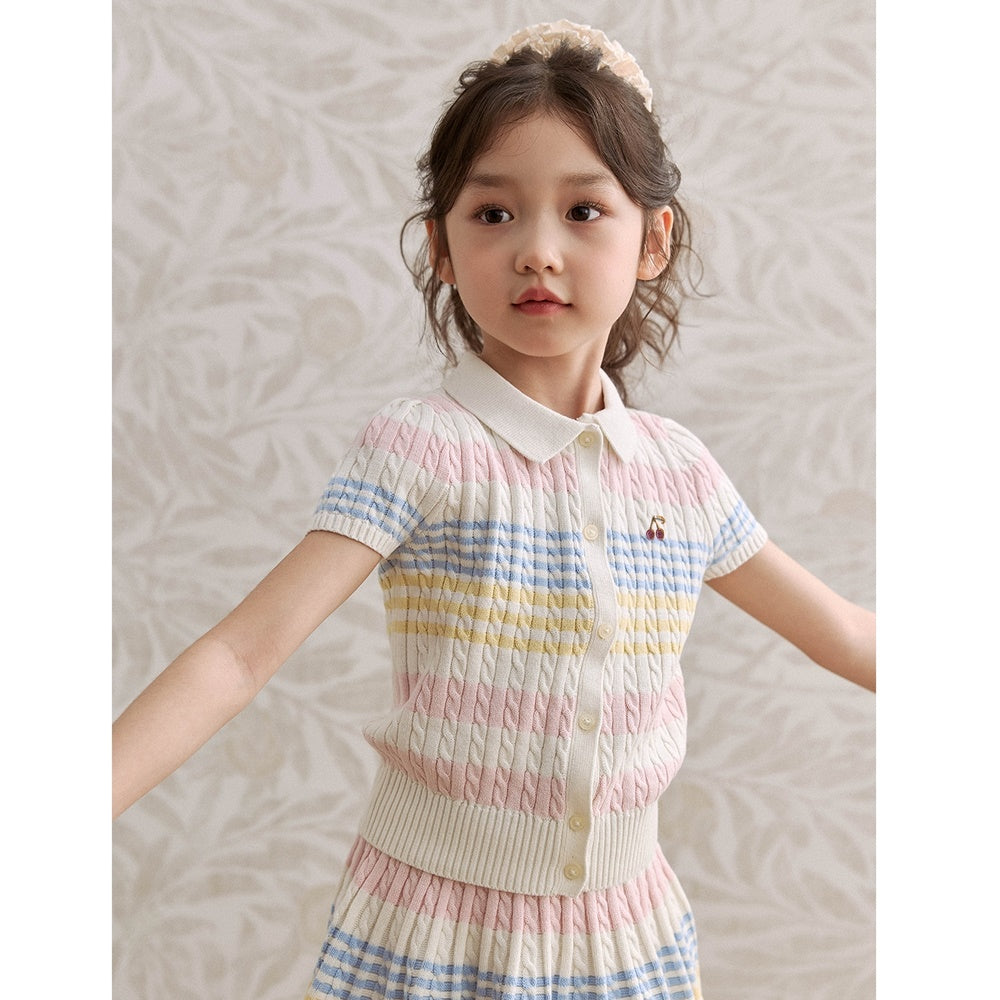 チェリーカラーセットアップ 90cm~150cm｜ベビーのセットアップ 女の子