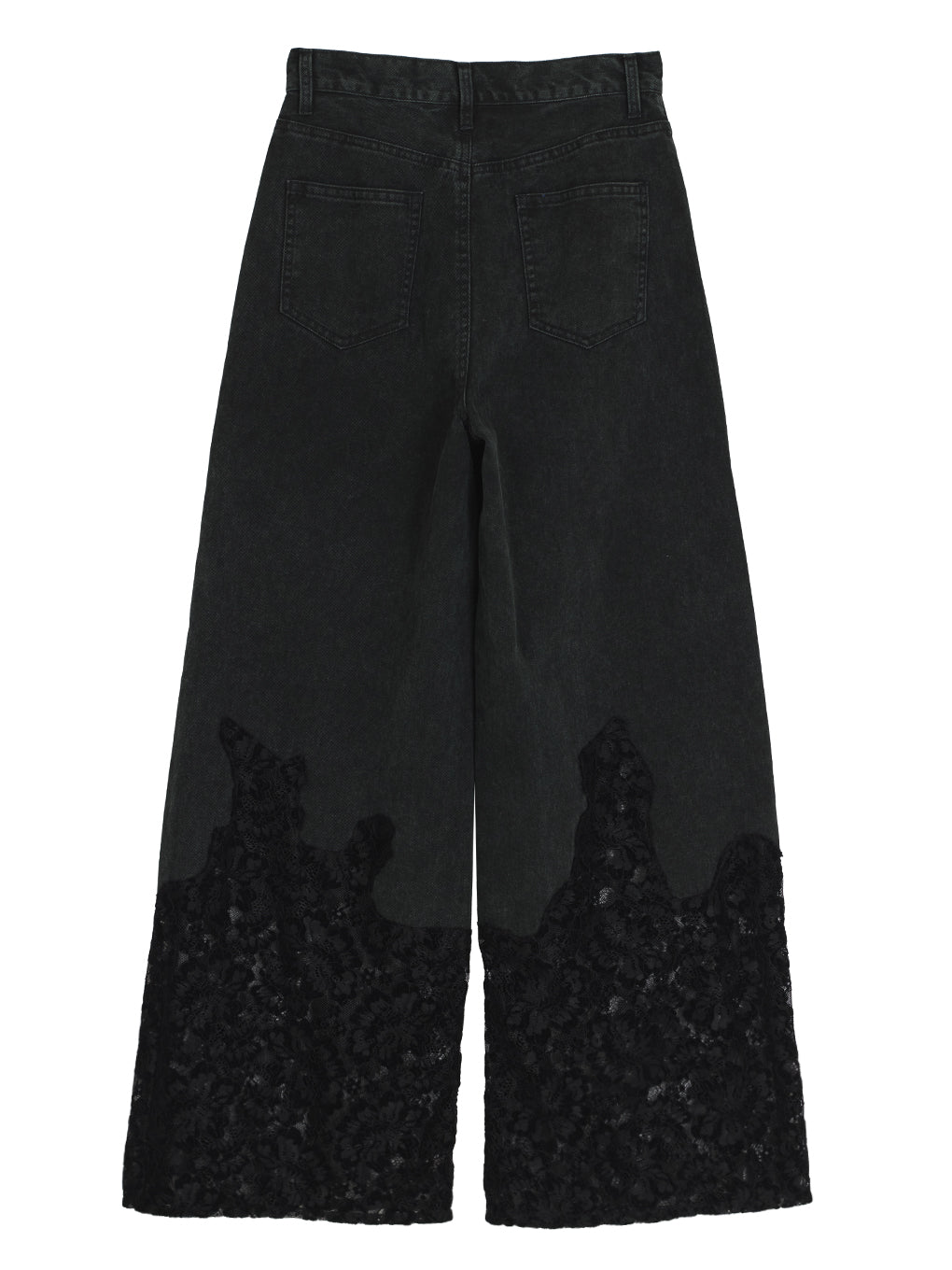 LACE DOCKING FADE DENIM PANTS
