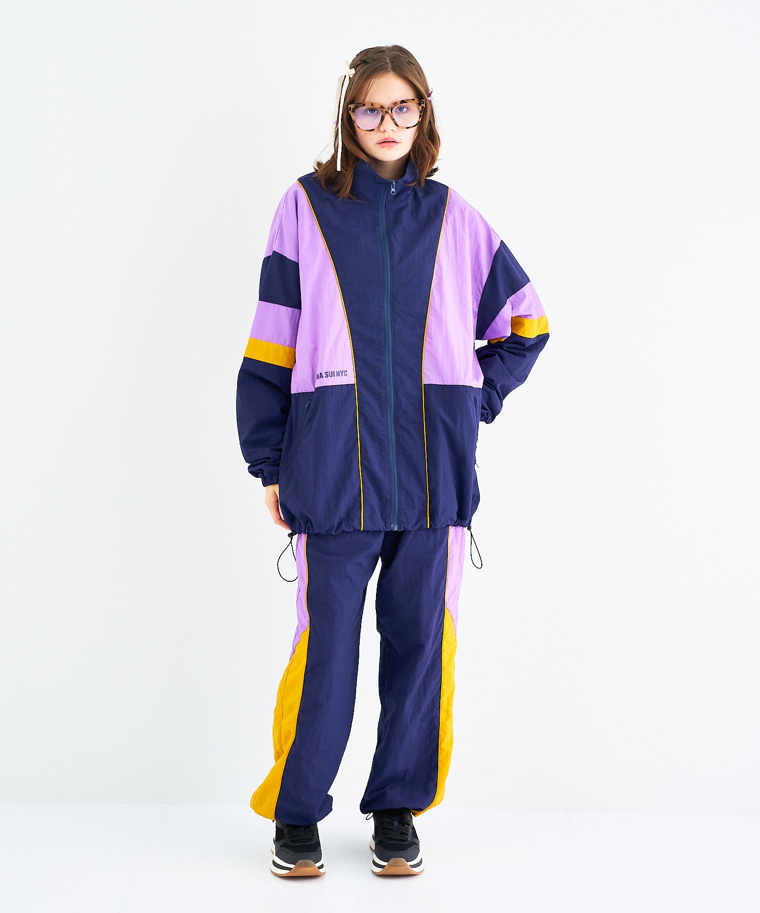 オーバーサイズ カラーブロックトラックジャケット – ANNA SUI NYC