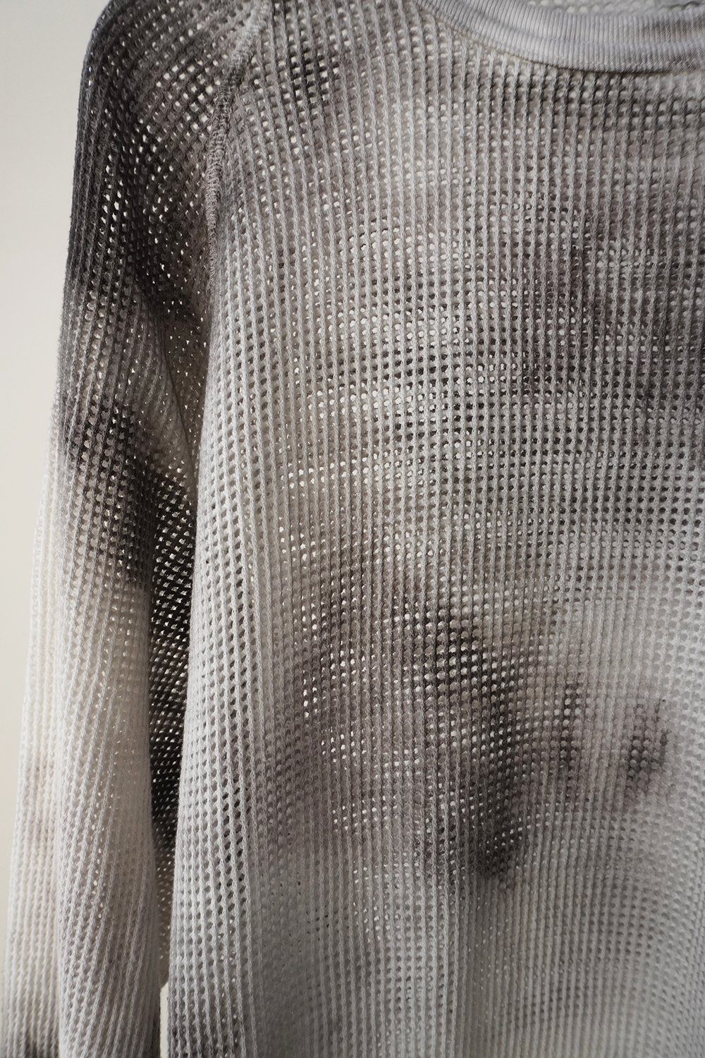 DYED MESH LS T-SHIRT(BLACK) – ANCELLM