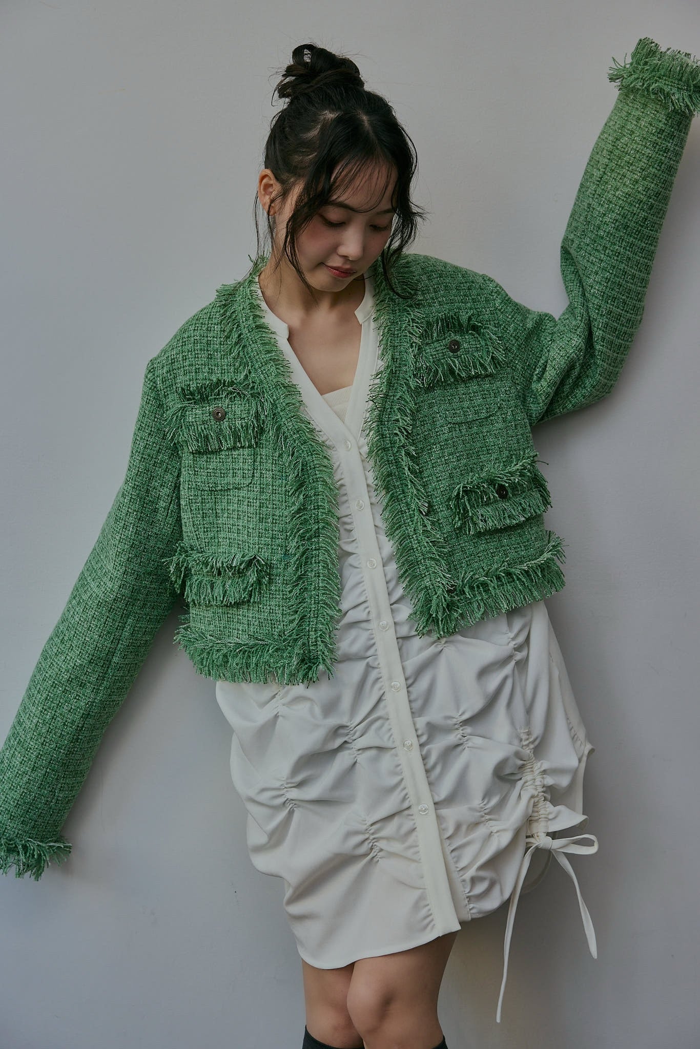 glitter tweed jacket – andequal