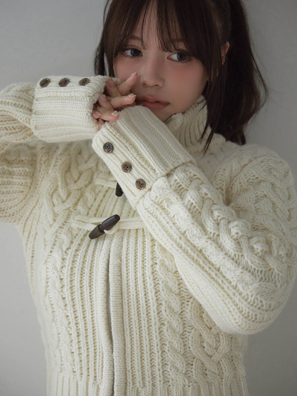 ANDMARY】Kelly toggle knit set up