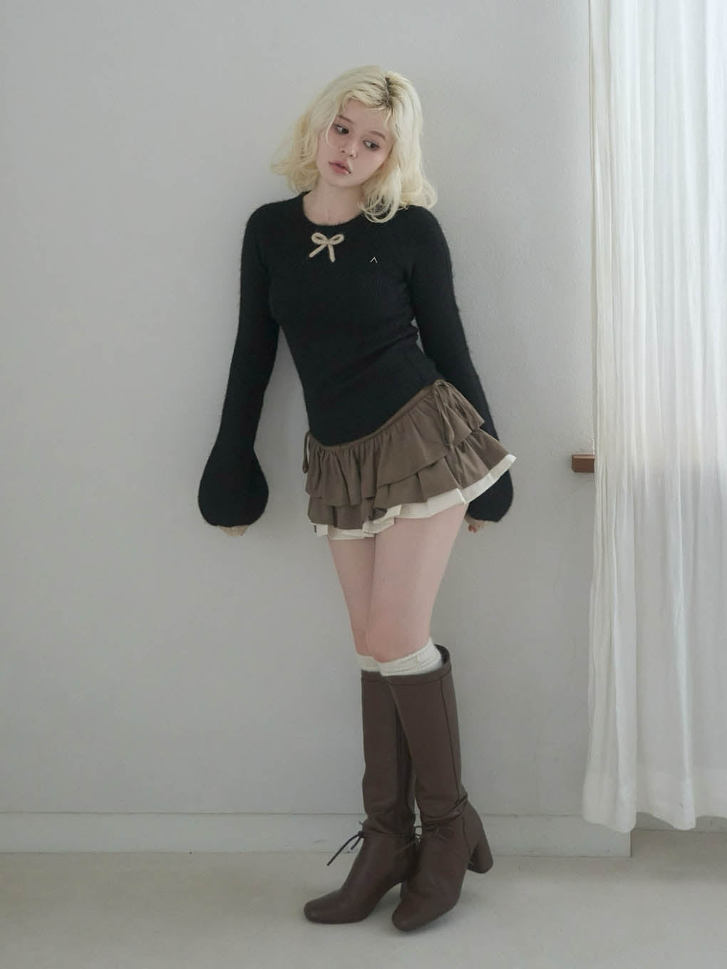 ANDMARY】Baby ribbon knit tops