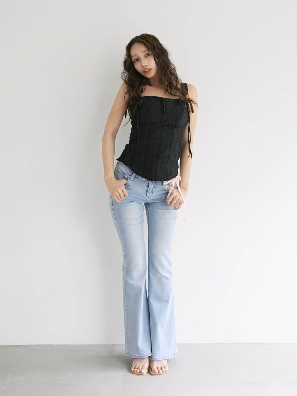 ANDMARY】Baby ribbon denim