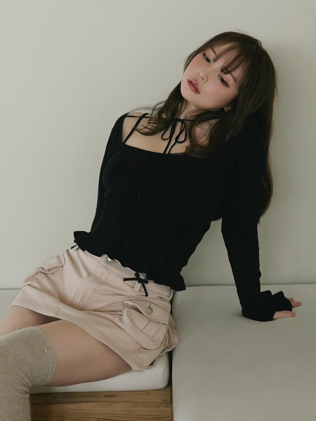 トップス andmary Rumi knit tank ivoy ANDMARY】Rumi knit tank