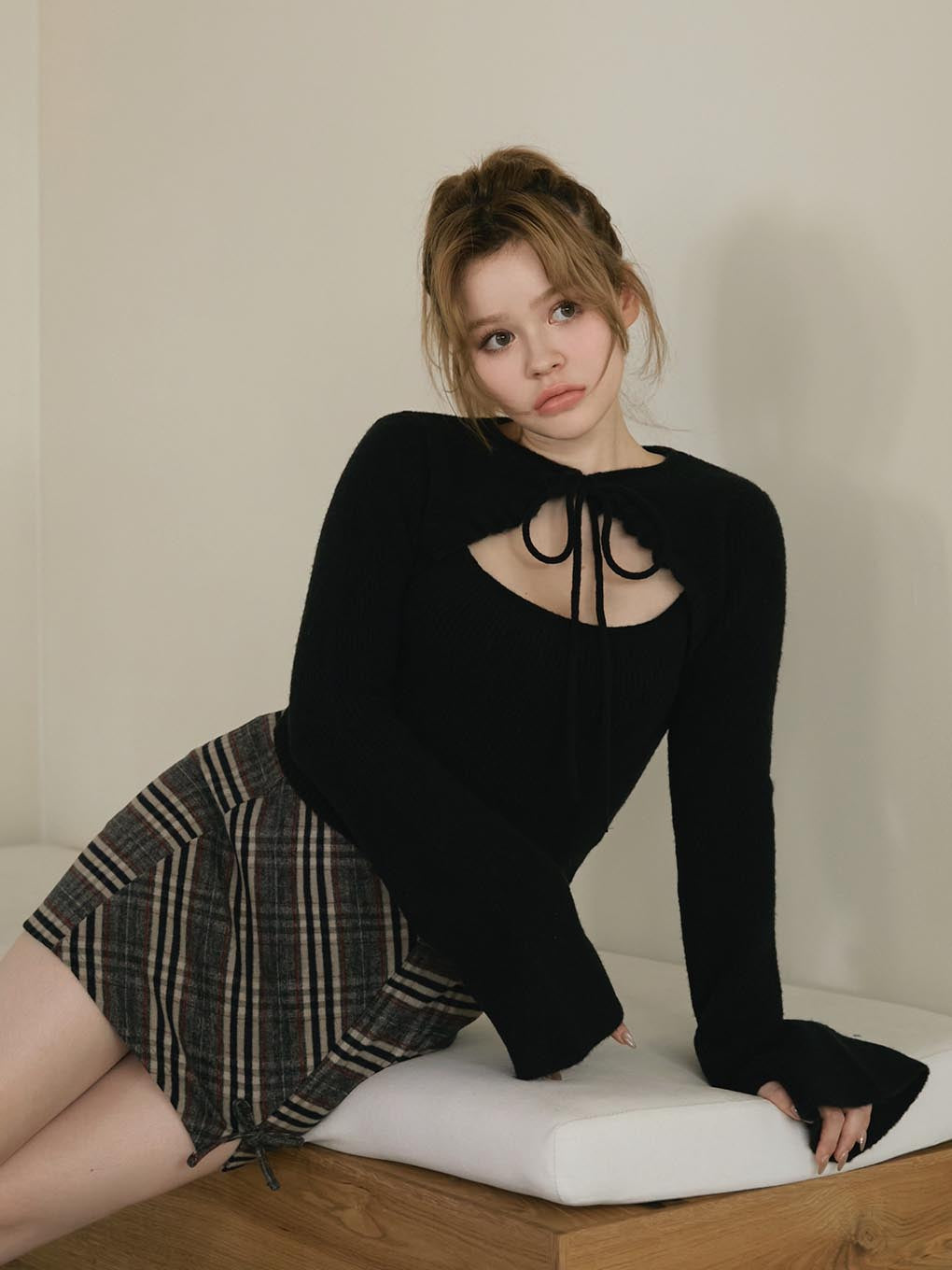 ANDMARY】Anita ribbon knit tops