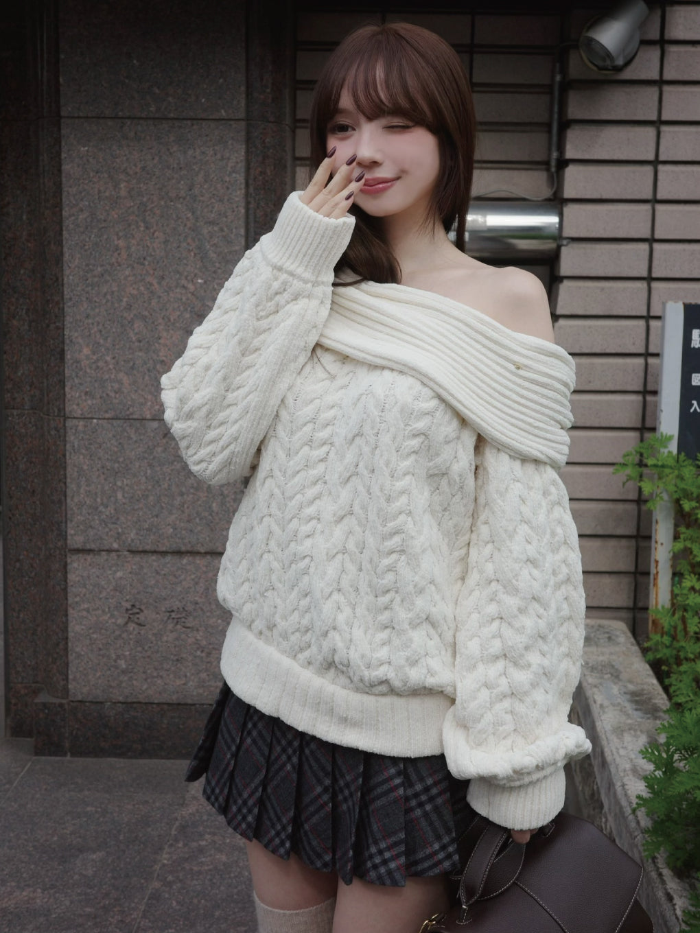 ANDMARY】Kiki cable loose knit