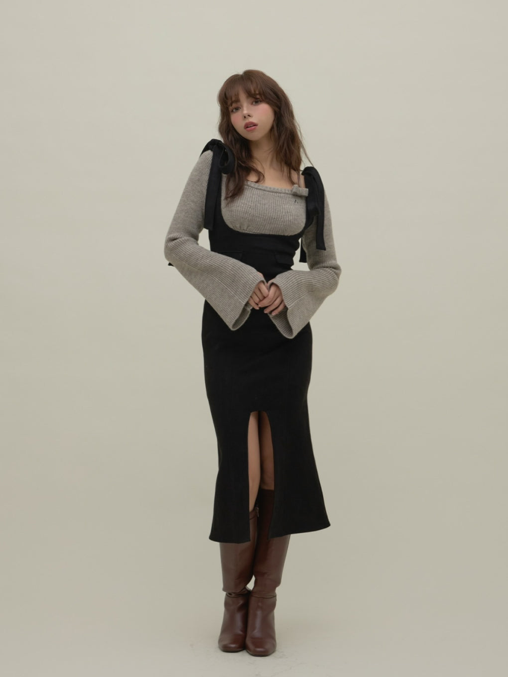 ANDMARY】Baby ribbon knit tops