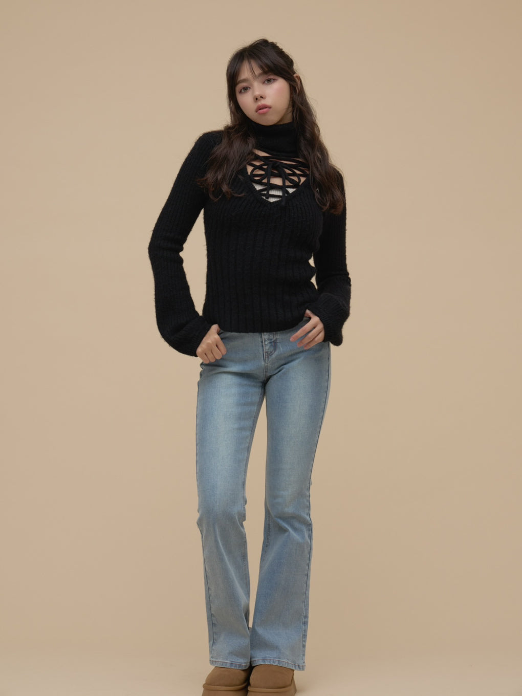 ANDMARY】Navi flare denim