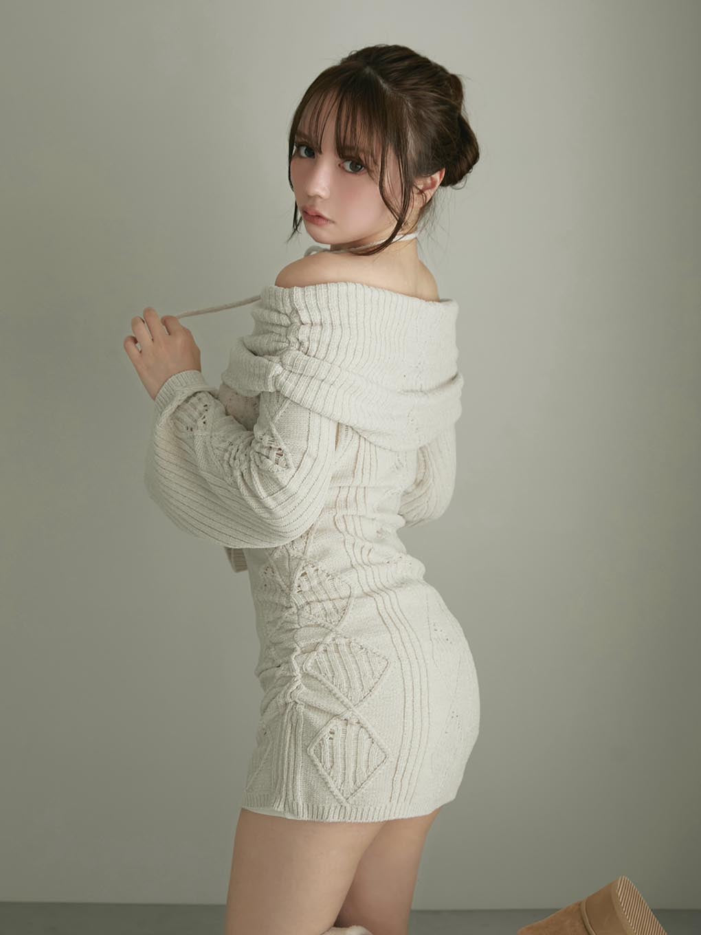 ANDMARY】Cameron cable knit mini dress
