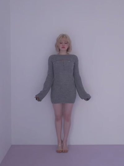 ANDMARY】Heart stitch mini dress