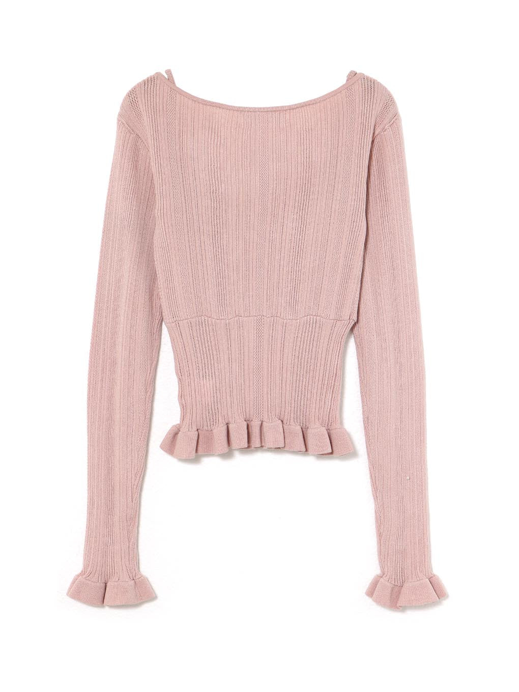 ANDMARY】Crochet frill knit tops