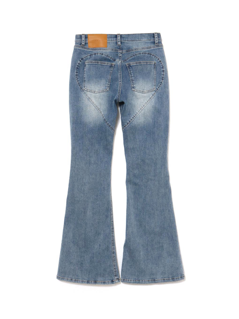 ANDMARY】Heart hip flare denim