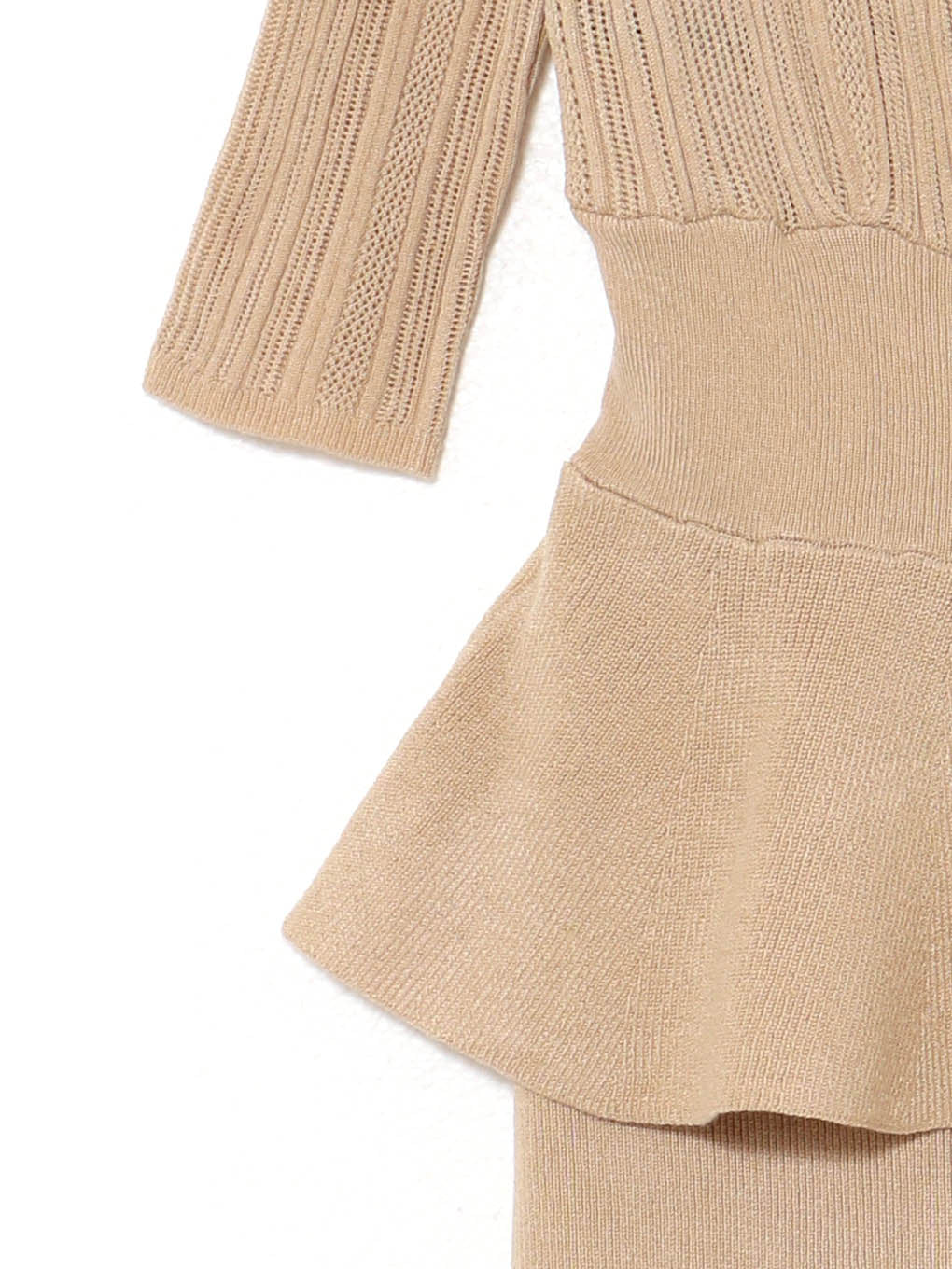 ANDMARY】Peplum crochet knit set up