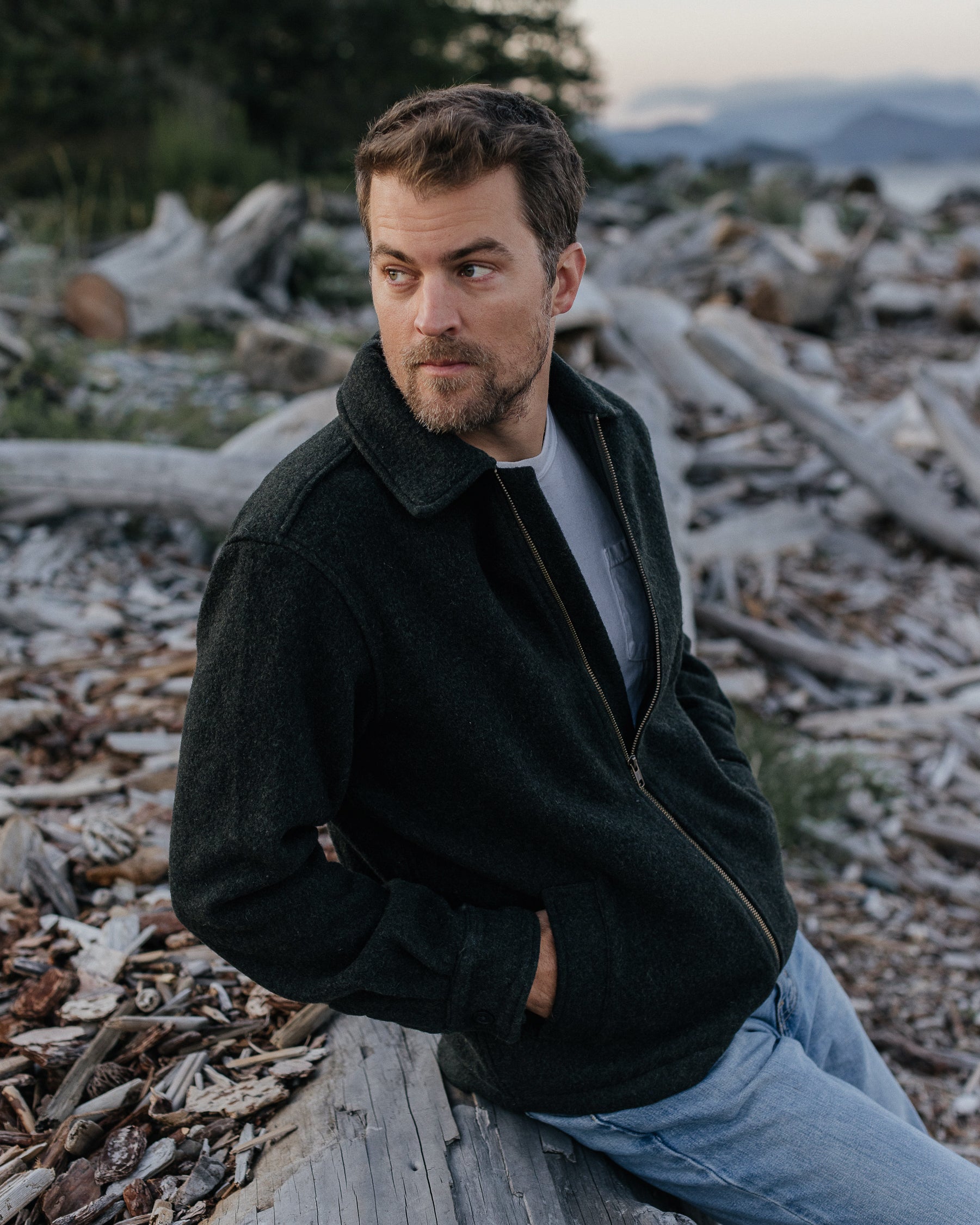 ANIÁN | Eddie Agnello Wool Coat | Recyced Wool Outerwear | Made in