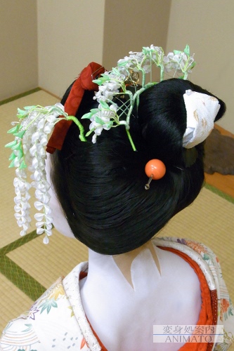 舞妓さんの髪型「おふく」を体験しました | 変身処案内ANIMATO