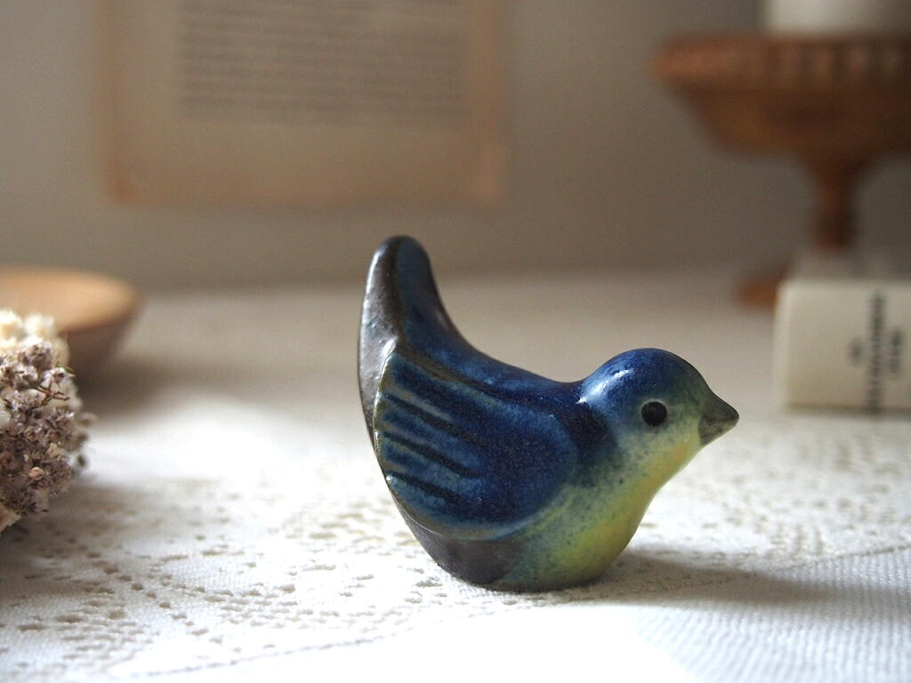 北欧ヴィンテージ EGO STENGODS 陶器の鳥の置物 /フィギュア