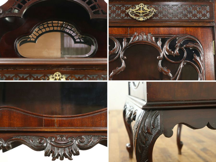 コンパクトながらも堂々たる佇まいのミュージックキャビネット 58165