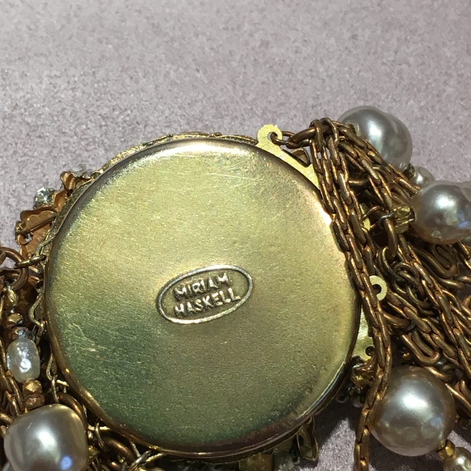 ミリアム・ハスケル「パール・ゴールド 花型ブレスレット