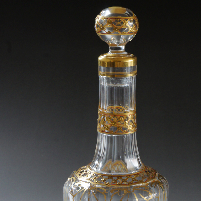 ルイ・ダモン「Damon × Daum 金彩花文リキュールボトル