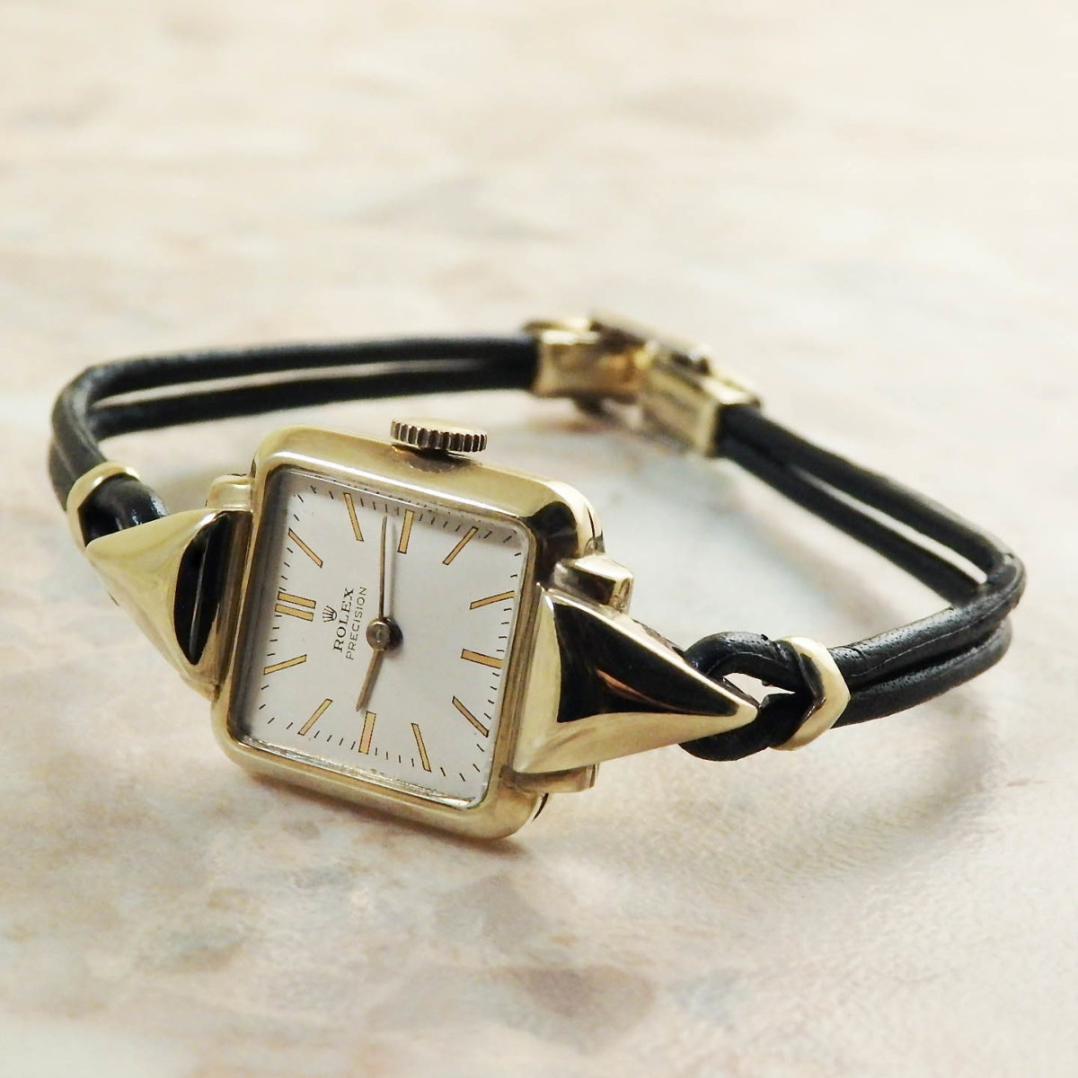 ロレックス プレシジョン アンティーク 時計 レディース 金無垢