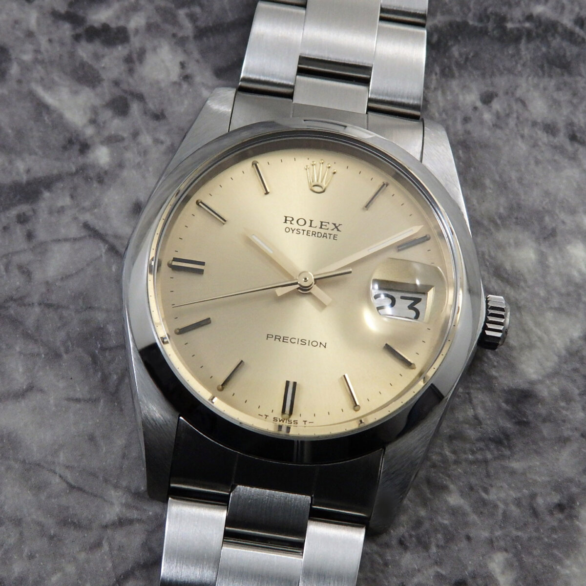 ロレックス オイスターデイト プレシジョン 6694 手巻 希少 シャンパン