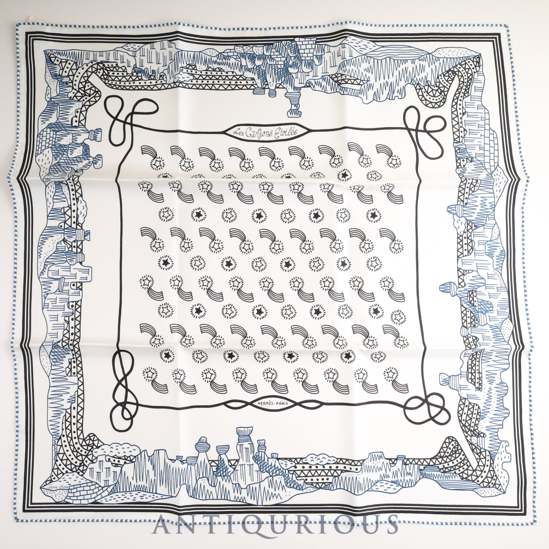 エルメス スカーフ カレ55 峡谷から星たちへ SILK100％ 箱 タグ | 東京