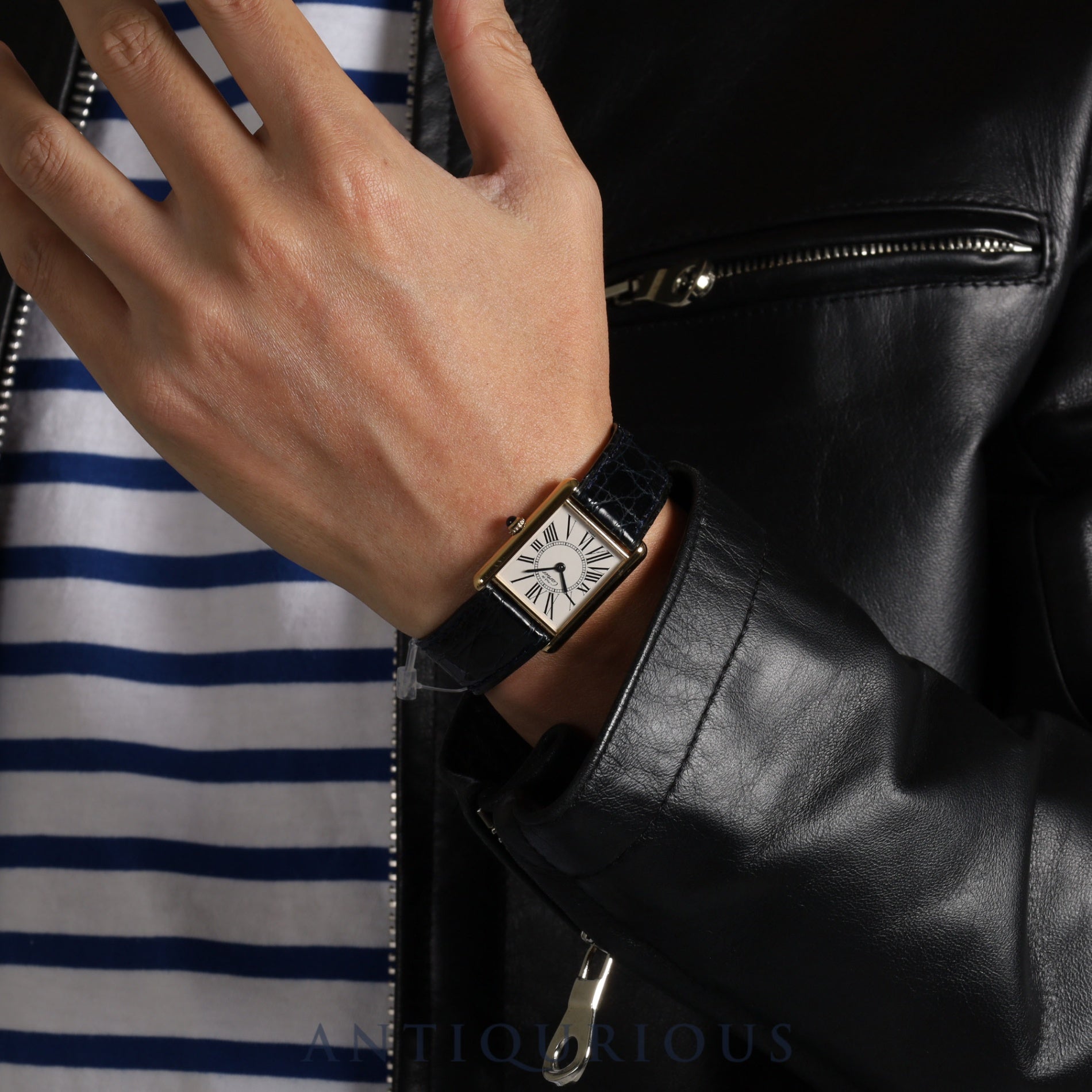 カルティエ マストタンク LM 1615 クォーツ Cal.90 SV925 純正革ベルト