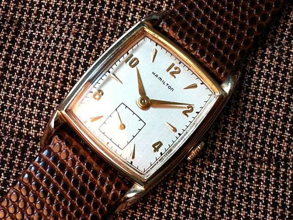 ハミルトン レクタンギュラー スモールセコンド 手巻き アンティーク