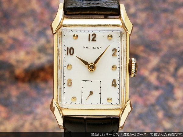 ハミルトン HAMILTON 14KGF cal.982 レクタンギュラー アールデコ