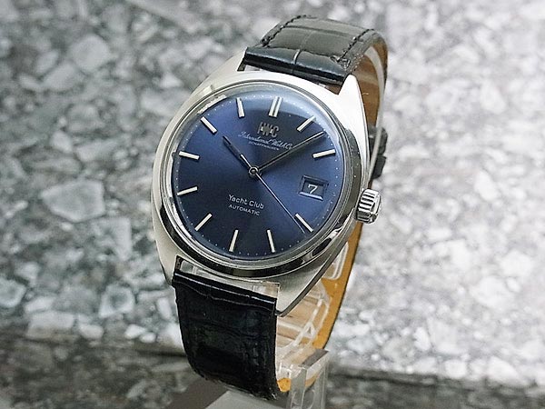 IWC ヨットクラブ 希少な青文字盤 オートマチック デイト Cal.8541B 魚