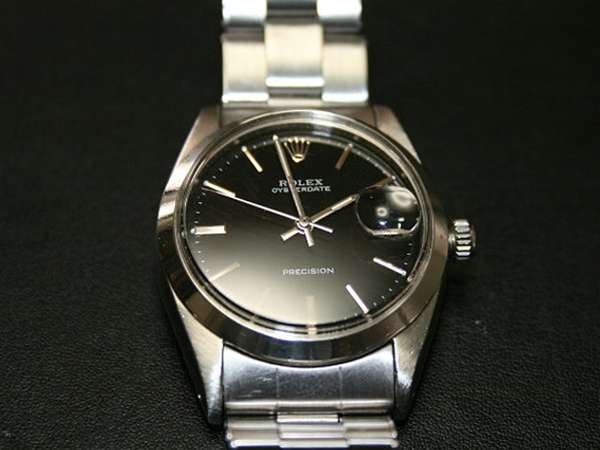 ロレックス 手巻き 1965年製 希少鏡面ブラックミラーダイヤル 日本