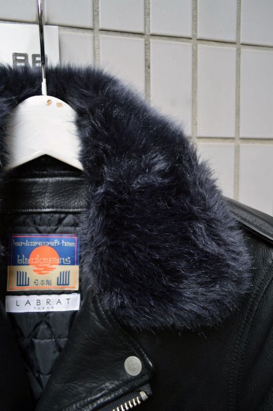 blackmeans×LABRAT ブラックミーンズ×ラブラット】ファー襟レザー