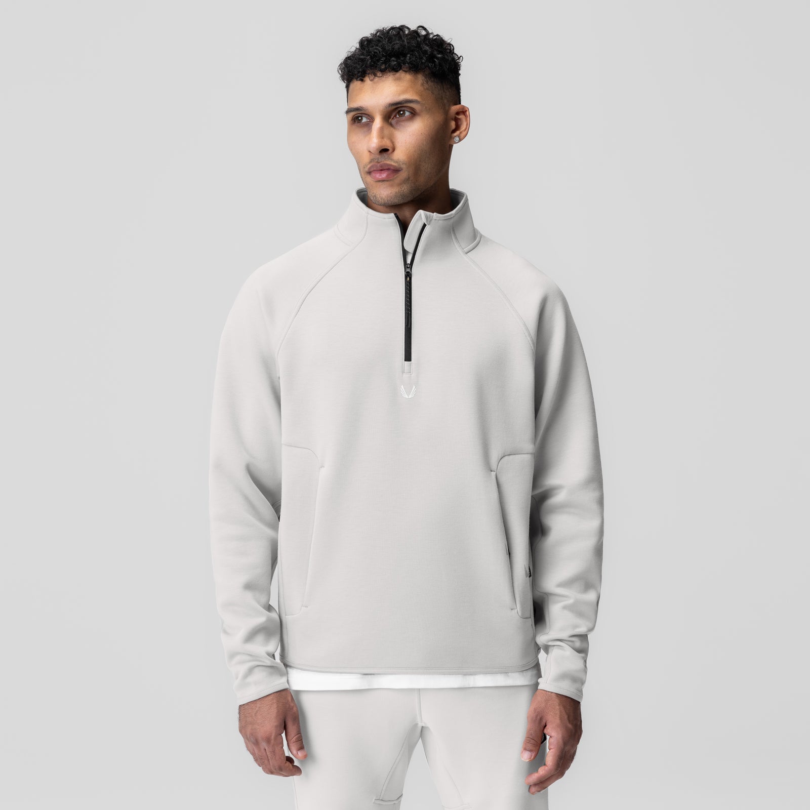 1021. Dri-Core™ Quarter Zip - Light Grey – ASRV