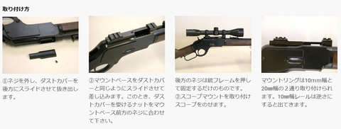 KTW、エアガン「New ウィンチェスターM1873カービン」用のスコープ