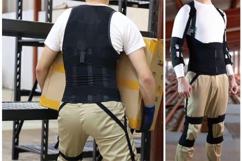 キングジム、バネの力で力仕事の負担を軽減する「作業アシストスーツ