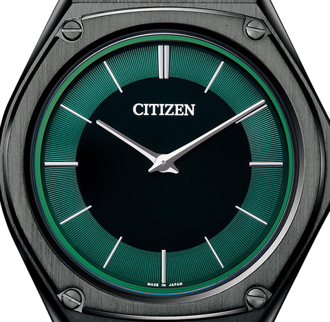 極薄のシチズン エコ・ドライブ ワン、限定の黒×グリーン - Impress Watch