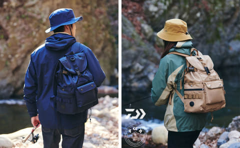 吉田カバン、POTRで釣具のダイワとコラボ バックパック・ショルダー