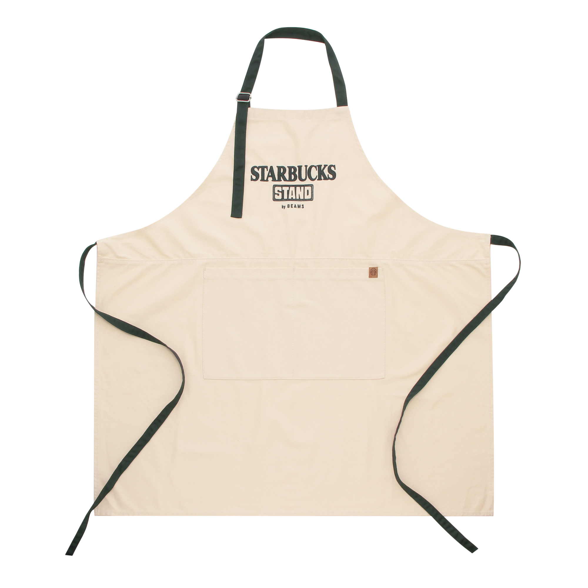 STARBUCKS STAND by BEAMS LOGO ユーティリティ エプロン オフホワイト