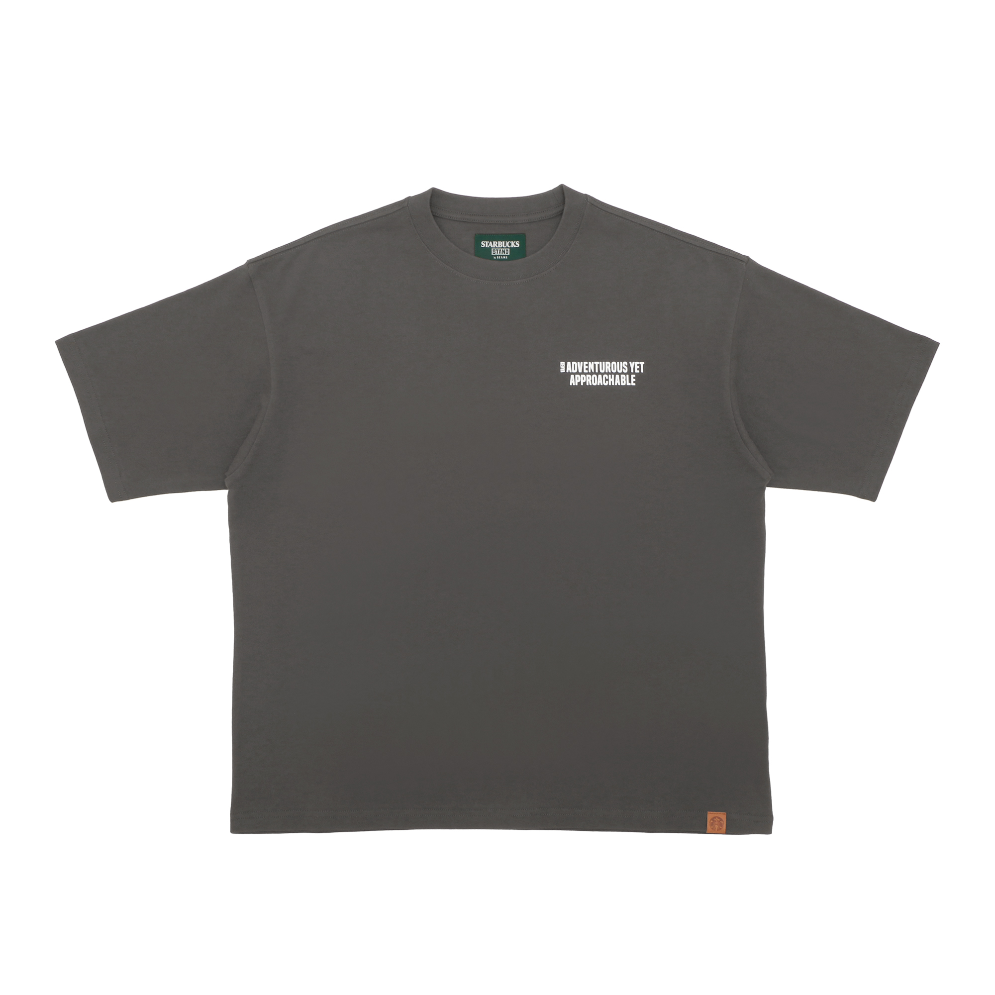STARBUCKS STAND by BEAMS アニマルプリントTシャツ ゼブラ チャコール