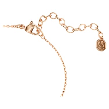 Swan bracelet, Mixed cuts, Swan, White, Rose gold-tone plated