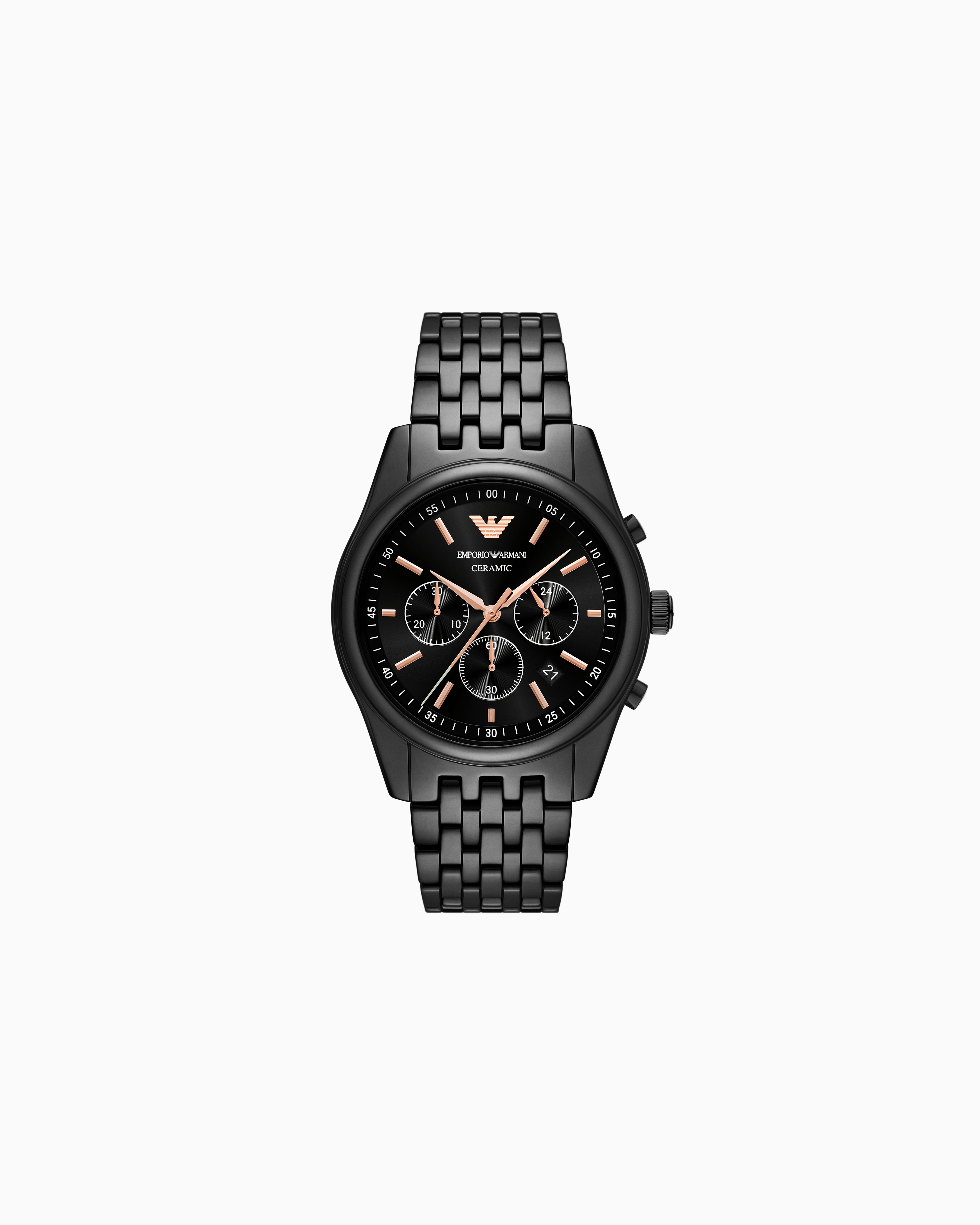 クロノグラフウォッチ ブラックセラミック | Emporio Armani