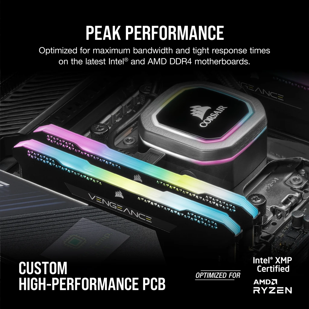 VENGEANCE RGB PRO SL 32GB (2x16GB) DDR4 DRAM 3200MHz C16 Memory