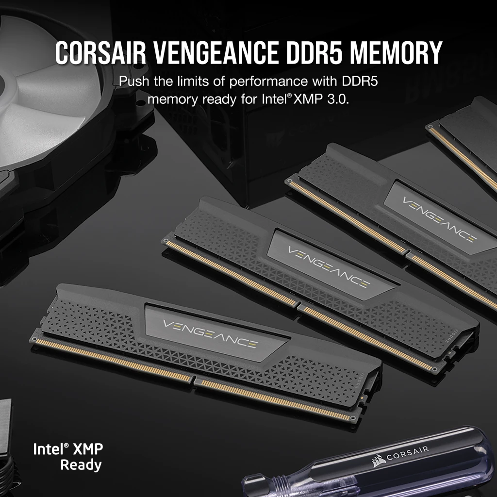 VENGEANCE® 64GB (4x16GB) DDR5 DRAM 6600MHz C32 Memory Kit — Black