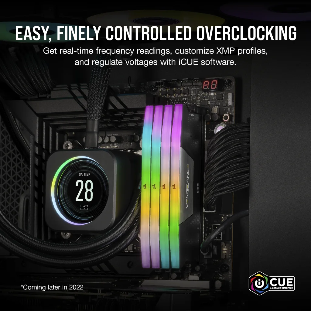 VENGEANCE® RGB 32GB (2x16GB) DDR5 DRAM 6000MT/s CL30 Memory Kit