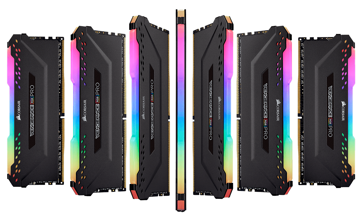 VENGEANCE® RGB PRO 64GB (4 x 16GB) DDR4 DRAM 3600MHz C18 Memory
