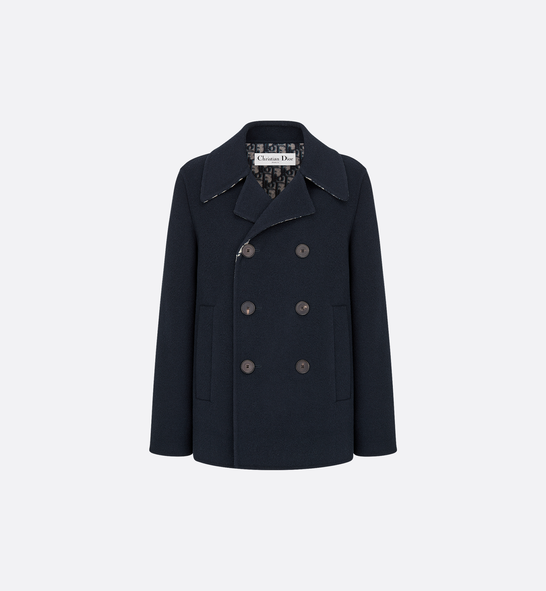DIOR | ピーコート ディオール オブリーク ダブルフェース ウール