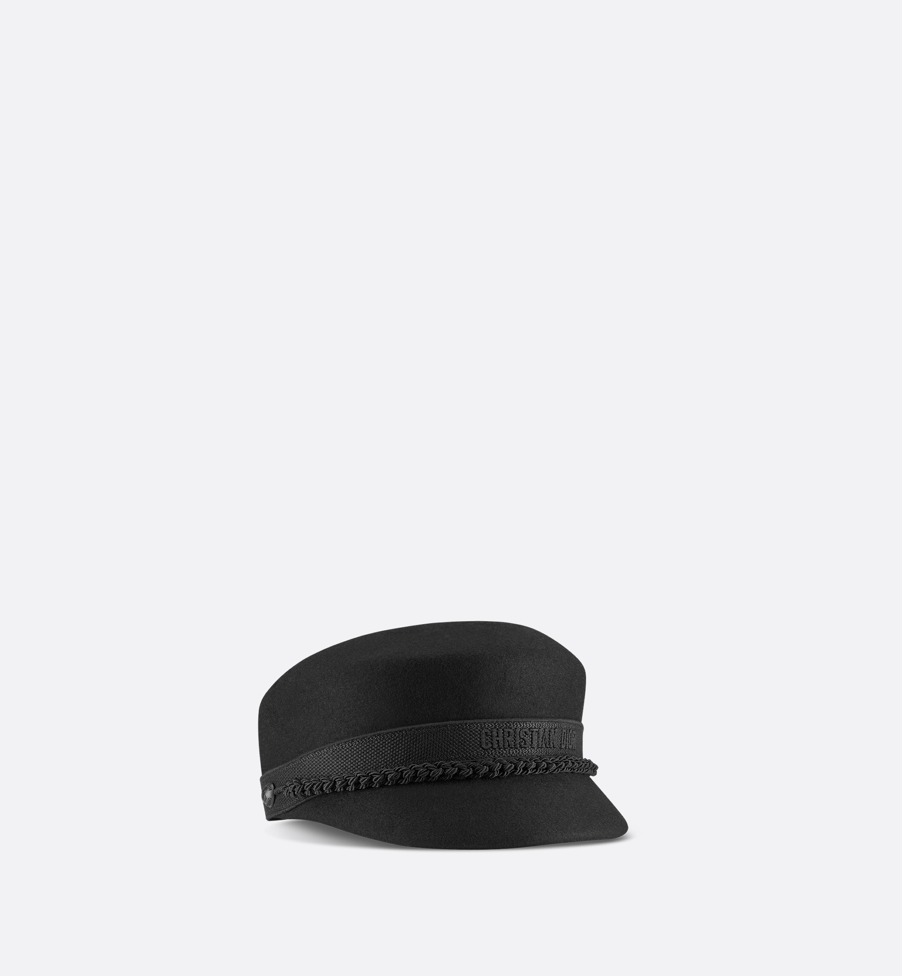 Dior Travel Cap Black Wool Felt | DIOR