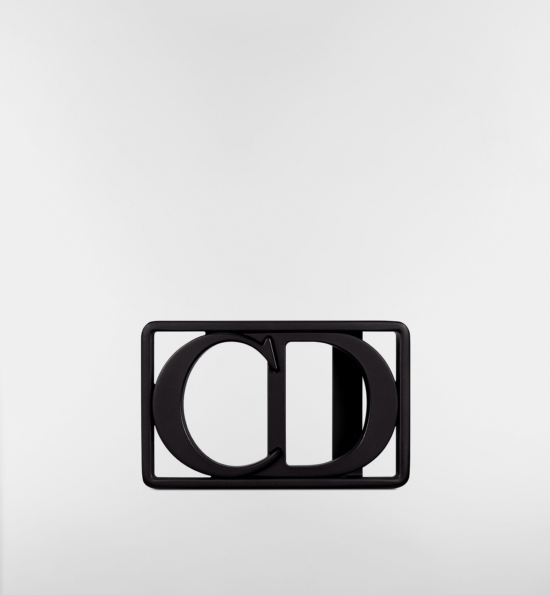 CD Icon Belt Buckle Black Matte Lacquer-Finish Brass, 35 MM | DIOR